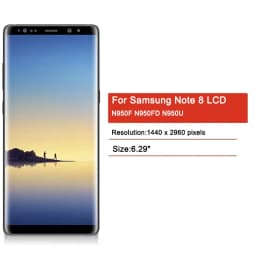 Note 8 Display Screen With Frame For Samsung Note8 N950F N950U N950W N950FD LCD Display Touch Screen Digitizer Assembly
