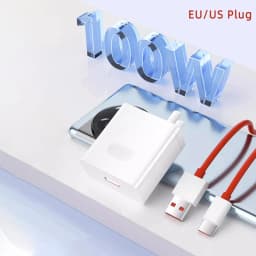 100W SuperVOOC Fast Charger Quick Charging Wall Phone Adapter for Oneplus 13r 12r 12 13 11 10 Ace 5 Pro USB Charger Type C Cable