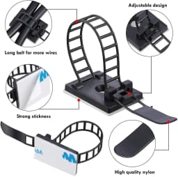 Adjustable Cable Organizer Wire Winder Clip Earphone Holder Self Adhesive Mouse Keyboard Cord Management USB Charger Protector