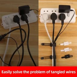 Adjustable Cable Organizer Wire Winder Clip Earphone Holder Self Adhesive Mouse Keyboard Cord Management USB Charger Protector