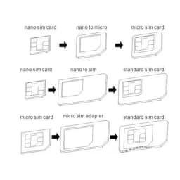 4 In 1 Micro Nano SIM Card Adapter Connector Convert Nano Sim Card to Micro Standard Adaptor For iPhone 5 Huawei Xiaomi Samsung