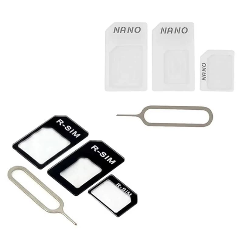 4 In 1 Micro Nano SIM Card Adapter Connector Convert Nano Sim Card to Micro Standard Adaptor For iPhone 5 Huawei Xiaomi Samsung