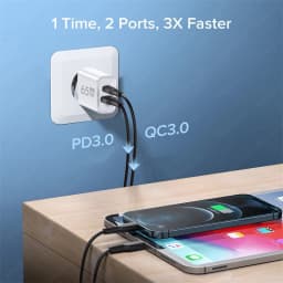 USB C Charger 65W GaN Type C Fast Charging Phone Charger Adapter For iPhone Samsung Xiaomi Quick Charge EU/US Plug Wall Charger