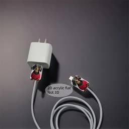 2pcs 2D Flat Dachshund Dog Pattern Cable Protector Connector Plastic Phone Charger Cord Cover For iPhone/Type-C