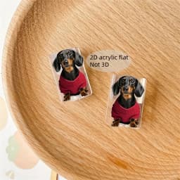 2pcs 2D Flat Dachshund Dog Pattern Cable Protector Connector Plastic Phone Charger Cord Cover For iPhone/Type-C