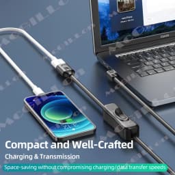 USB3.0 Cable with Switch ON/OFF Cable Extension Toggle Male to Female for USB LED String USB Gadget USB Power Supply Device Tool