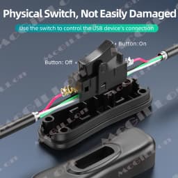 USB3.0 Cable with Switch ON/OFF Cable Extension Toggle Male to Female for USB LED String USB Gadget USB Power Supply Device Tool