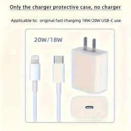Cute 3D Shell Fish Star Wave Border Epoxy USB Protector Cover For iPhone 18W-20W Data Line Head Cord Fast Charging Case