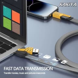 65W 4-in-1 Fast Charging PD QC Mecha Cable USB C Multi-Port Quick Charge Wire for Android iPhone