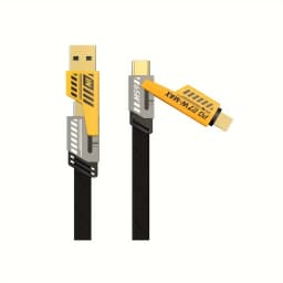 65W 4-in-1 Fast Charging PD QC Mecha Cable USB C Multi-Port Quick Charge Wire for Android iPhone