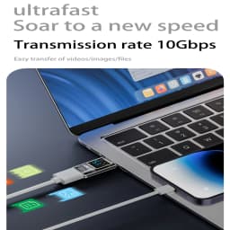 NNBILI USB 3.2 Digital Display Adapter 10Gbps USB Male TO USB Female Converter Fast Charging Data Transafer USB C Adapter For PC