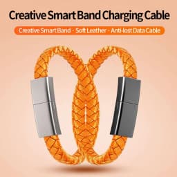 USB C to USB C Bracelet USB Cable Type C Portable Fast Charging Cord Bracelet For iPhone 15 16 Samsung Huawei Xiaomi Short Cable