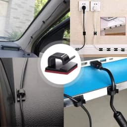 20/50PCS Cable Organizer Clips USB Cable Management Adhesive Hooks Desk Clamp Wire Winder Holder Protector for Home Office
