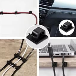 20/50PCS Cable Organizer Clips USB Cable Management Adhesive Hooks Desk Clamp Wire Winder Holder Protector for Home Office