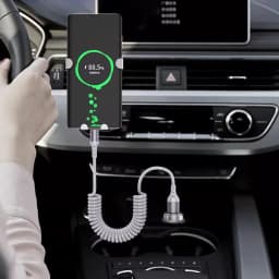 90° Elbow USB A to Type C Cable for Car Use,1.5M Retractable Coiled 5A Fast Charging Data Cord for iPhone 17,Samsung Galaxy A25