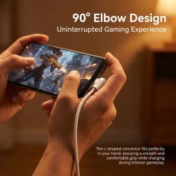 NNBILI 90 Degree Elbow USB C to Type C Fast Charge Cable For iPhone 18 17 Samsung Xiaomi Redmi POCO OnePlus Braided Type C Cable