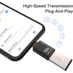 10A Fast Charge Type-C Male to USB Female OTG Adapter, Works for Samsung, Xiaomi, Laptop, USB-C Phones
