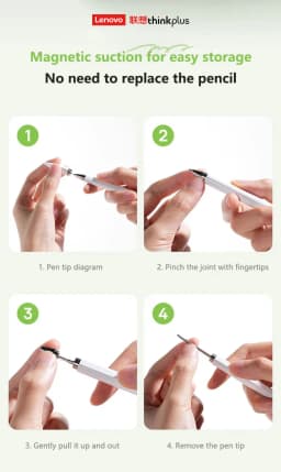 Lenovo Universal Stylus For Android IOS Capacitive Screen For IPad Apple Pencil Huawei Xiaomi Samsung Tablet BP28 3Tips Pen