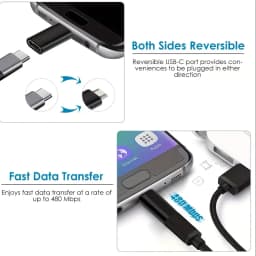 USB C Female to Micro USB Male Adapter (1/2/3/4/5/6-Pack), Micro USB Adaptor, Micro USB to USB C Adapter Fast Charger Power Cabl