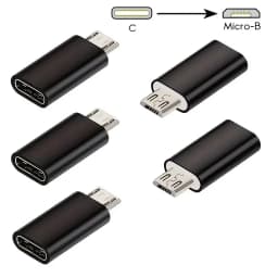 USB C Female to Micro USB Male Adapter (1/2/3/4/5/6-Pack), Micro USB Adaptor, Micro USB to USB C Adapter Fast Charger Power Cabl
