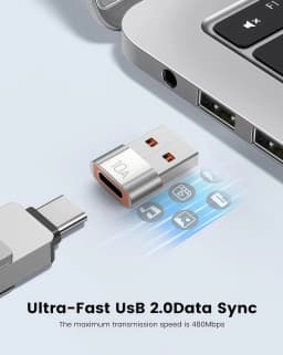 OTG USB 3.0 To Type C Adapter LED USB Female To Type C Male Fast Charging Adapter Connector
