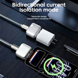 USB C Fast Charge Safety Separator Smart Auto-Disconnect Type C Phone Charger AI Power-Off Adapter Battery Protector For iPhone
