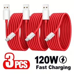 3PCS 120W Super Fast Charging Type-C USB Cable For OnePlus 9 10 Pro 11 12 12R 13 13R 15 15R Nord 2 CE 3 4 Lite 5 6 N20 N30 SE 5G