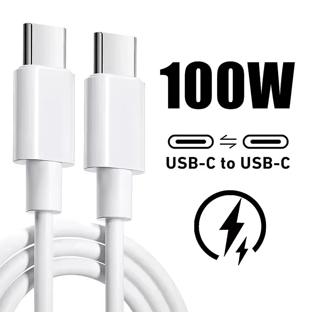 100W USB-C to Type-C PD Charge Cable For iPhone 15 16 17 Pro Max Air Samsung S25 Moto OPPO Redmi POCO Honor Fast Charging Cables