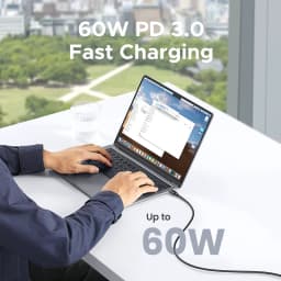 UGREEN PD60W USB C to USB C Cable for iPhone 17 16 MacBook Air Laptop iPad Samsung Xiaomi Poco Fast Charging 5A 3A Type-C Cable