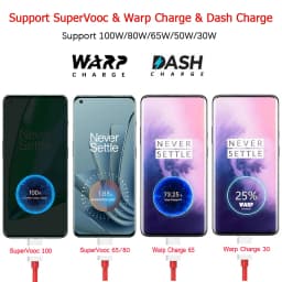 Original 100W 80W Supervooc Fast Charger Cable USB Type C 8A Warp Charge Cord For Oneplus 13 12 11R 10 Pro Ace 5 3 2 Nord 5 N30