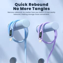 Toocki PD 20W Fast Charging Type C Cable For iPhone 14 13 12 11 Pro Max X XR XS Silicone Smart Digital Display Phones Data Cable