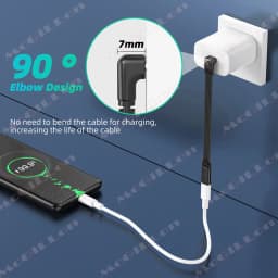 90 Degree USB C Extension Cable Male to Female Type C to Type C 480Mbps 45W Fast Charging Extender Data Cord for Samsung Xiaomi