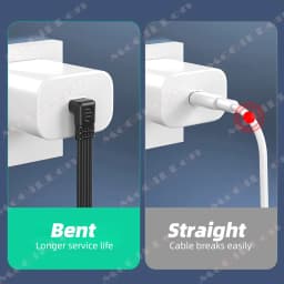 90 Degree USB C Extension Cable Male to Female Type C to Type C 480Mbps 45W Fast Charging Extender Data Cord for Samsung Xiaomi