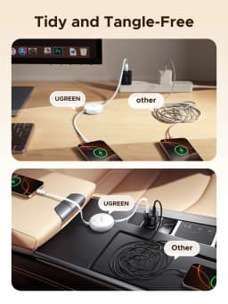 UGREEN Retractable PD 100W USB C to USB C Cable for iPhone 17 16 15 iPad MacBook Fast Charging Data Cord Type C Charger Cable