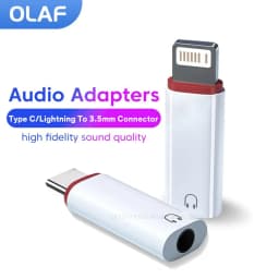 Olaf Lightning To 3.5 MM Jack AUX Adapter For iPhone 14 13 12 Adapter USB C Headphone Connector Audio Splitter Phone Accessories