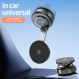 Magnetic Wireless Charger Holder Vacuum Phone Stand for Magsafe iPhone 16-12 Pro Max 360° Adjustable Suction Cup Car Dashboard