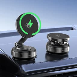 Magnetic Wireless Charger Holder Vacuum Phone Stand for Magsafe iPhone 16-12 Pro Max 360° Adjustable Suction Cup Car Dashboard