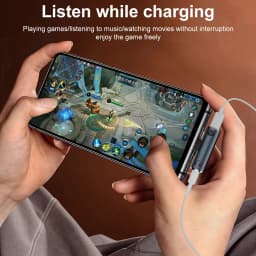 2 in 1 Type C Headphone Charging Jack AUX Audio Adapter PD100W USB C to 3.5mm HiFi Earphone Connector for iPad Samsung Huawei