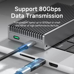 Hagibis 240W USB C Adapter with LED Display USB4 PD Fast Charging Type C Connector 80Gbps 8K Video Power Current Voltage Display
