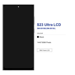 6.78''AMOLED For Samsung S23 Ultra LCD Display Touch Screen Digitizer Assembly For S23 Ultra S918 S918B S918U Display With Frame