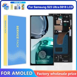6.78''AMOLED For Samsung S23 Ultra LCD Display Touch Screen Digitizer Assembly For S23 Ultra S918 S918B S918U Display With Frame