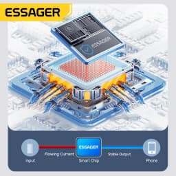 Essager 120W digital display data cable PD Super Flash Charging 6A For Xiaomi 14Pro Redmi K70 POCO X6 3Pro IPhone15 LED