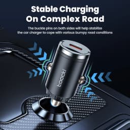 Toocki 45W Car Charger QC4.0 PPS Fast Charging Pull Ring Type C Car Phone Charger For iPhone 17 16 Xiaomi 12 13 Samsung S23 S24