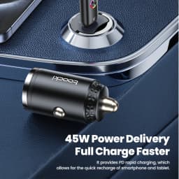Toocki 45W Car Charger QC4.0 PPS Fast Charging Pull Ring Type C Car Phone Charger For iPhone 17 16 Xiaomi 12 13 Samsung S23 S24