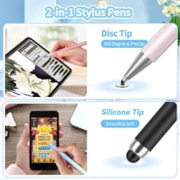 Stylus Pen for Touch Screens 2-in-1 Tablet Pen Stylus Pencil for IPad/iPhone/Tablets/Android/Samsung All Capacitive Touch Screen