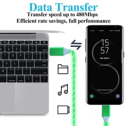 Bright Glowing Cable 60W PD Fast Charging USB-C to Type C Cable For iPhone 15 Huawei  Xiaomi  USB C Cable Wire Phone Accessories