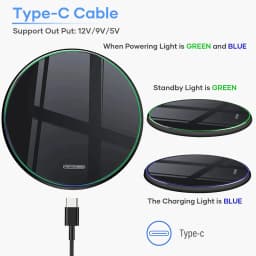 30W Wireless Charger Pad for iPhone 17 16 15 14 13 12 11 Samsung Xiaomi Phone Chargers Induction Fast Charging Dock Station
