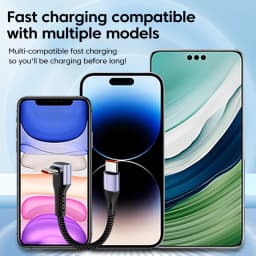 Short Cable USB Type C To Type C Cable Fast Charging For iPhone 16 15 Samsung Huawei Power Bank Elbow Phone Data Cable Cord