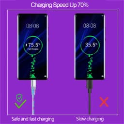 6A Type C Glowing Cable Car Atmosphere lights Cord Micro USB C Fast Charging Cables For Samsung Xiaomi iPhone Charge Wire Cord