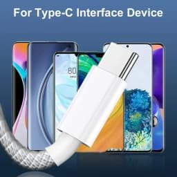 3/1Pcs USB C Mobile Phone Cable Fast Charging USB A To Type C Nylon Braided Cord for Apple Carplay iPhone 16 Pro 15 Pro Max Plus